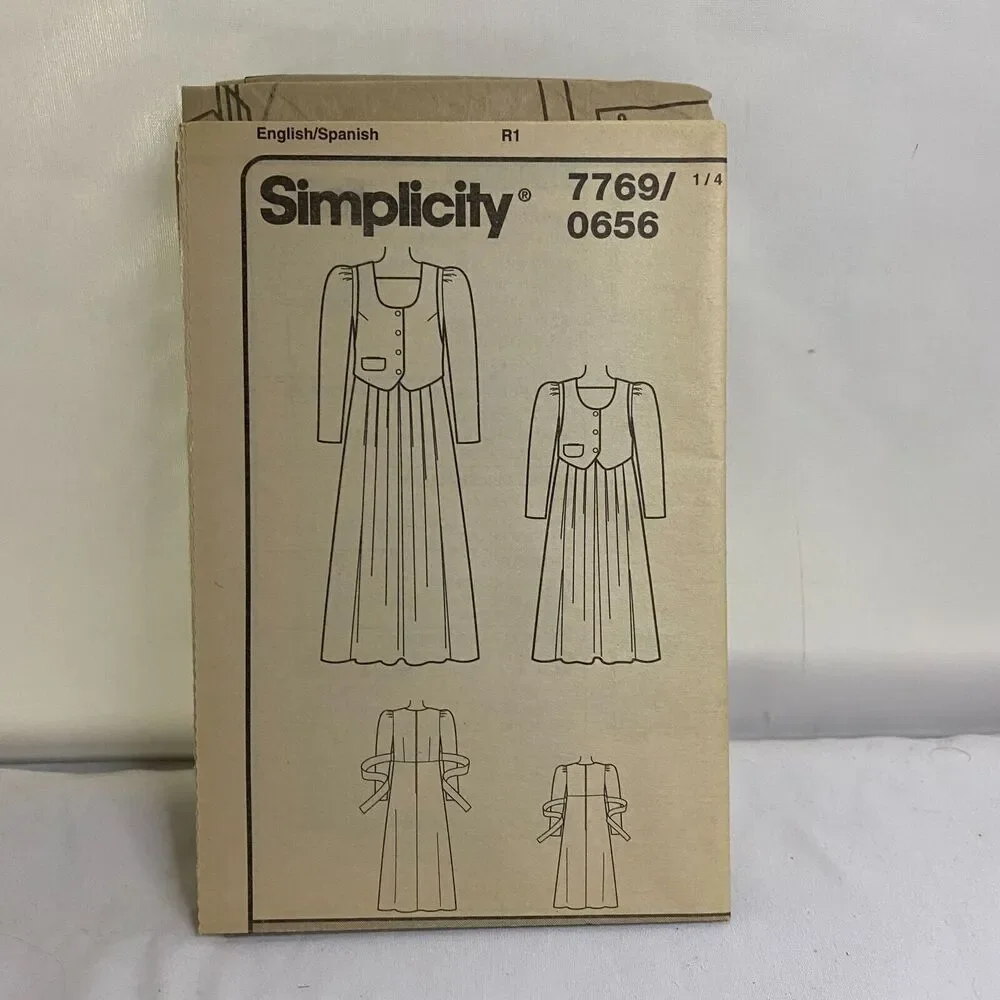 #0656 Simplicity Child's 3-8 and Misses XS-XL Dress Sewing Pattern UNCUT
